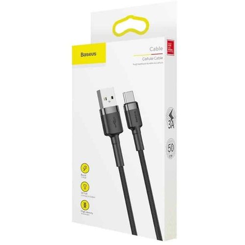 Baseus Cafule kabel USB-C 3A 0.5m (siva+crna) slika 6