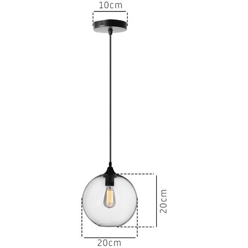 TOOLIGHT Viseća staklena stropna svjetiljka APP311-1CP Loft slika 10