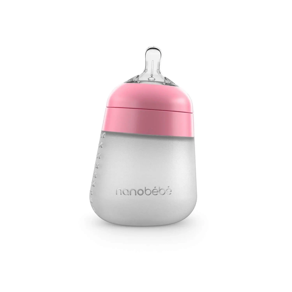 Nanobébé® Silikonska flašica Flexy 270ml, Roza slika 1