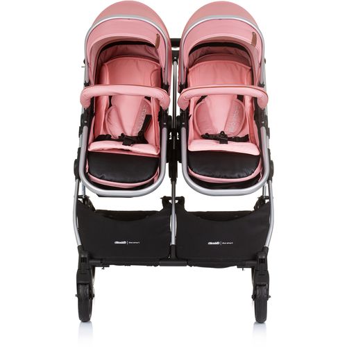 Chipolino 3u1 dječja kolica za blizance ili dvoje djece Duo Smart Flamingo slika 8