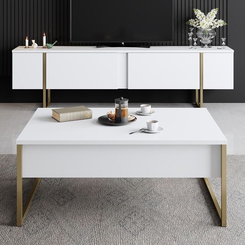 Luxe Set - White, Gold White
Gold Living Room Furniture Set slika 2