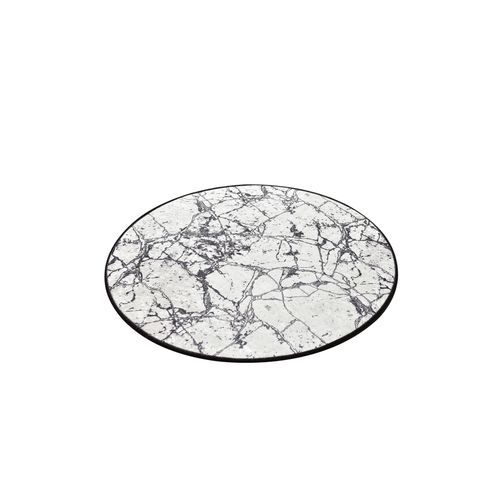 Conceptum Hypnose Marble - Beli Višebojni Tepih (Prečnik 100 cm) slika 3