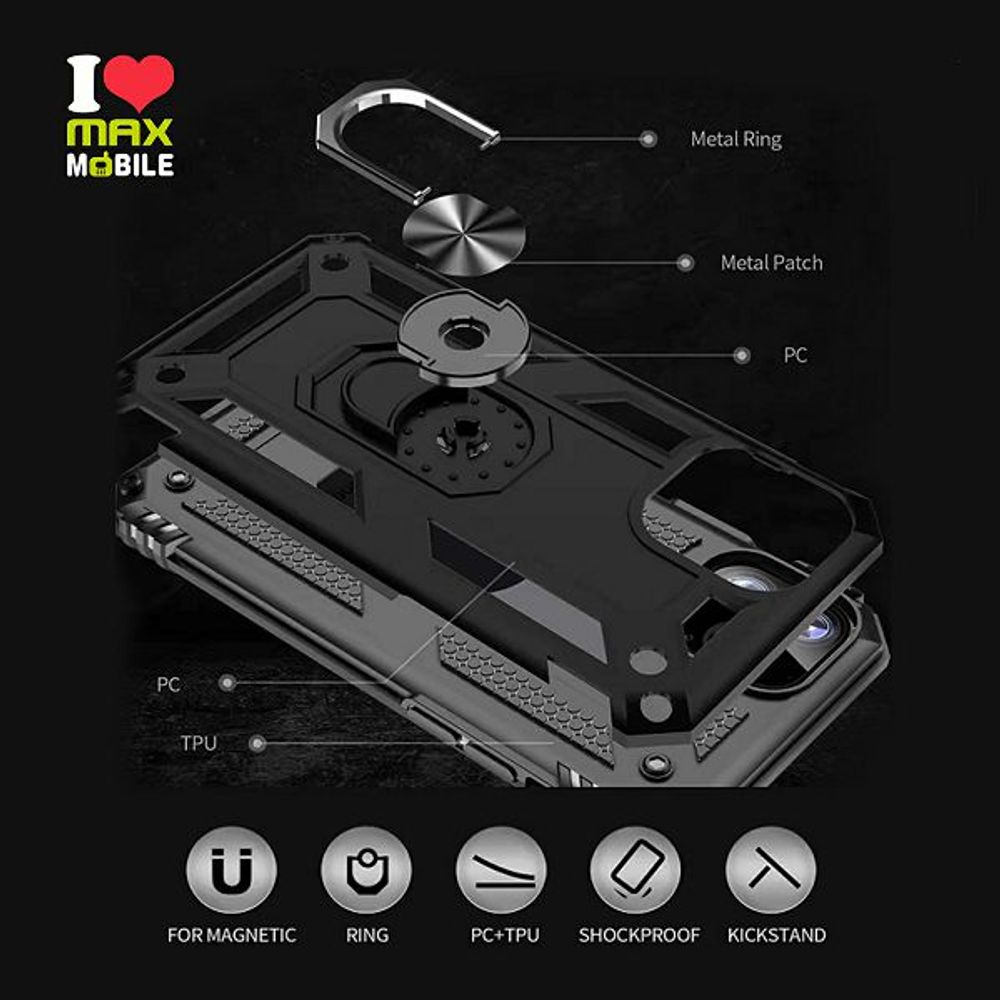 MM TPU SAM GALAXY A25 5G ANTI-SHOCK WITH RING crna slika 1