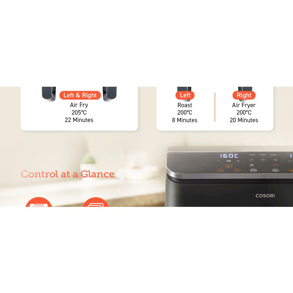 COSORI Dual Basket 8.5-Litre Air Fryer slika 8