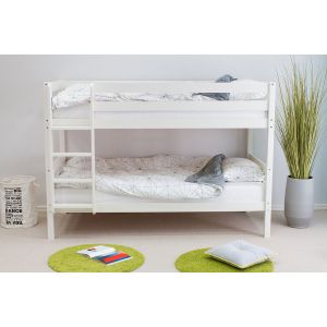 Drveni dječji krevet na sprat Martin - 200x90cm - Bijeli