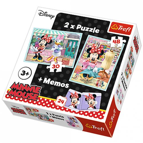 Trefl - Puzzle  Minnie 2 kom + Memory  slika 1
