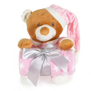 Cangaroo Poklon set Addie, Pink - Dekica sa plišanom igračkom Medo