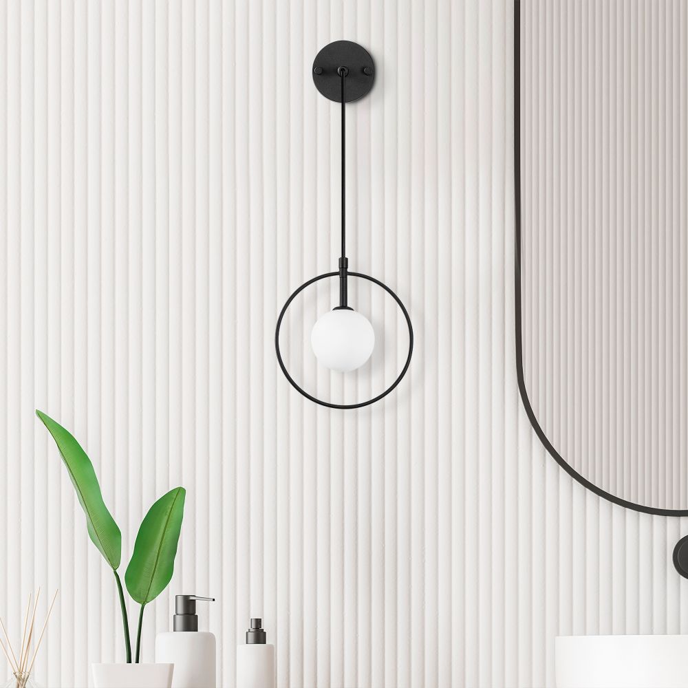 Geometri - 11125 Crno-Bijela Zidna Lampa slika 2