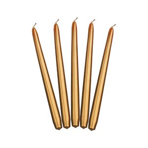 SKMET-019 Svijeća Metalik Zlatna 24cm, 10kom