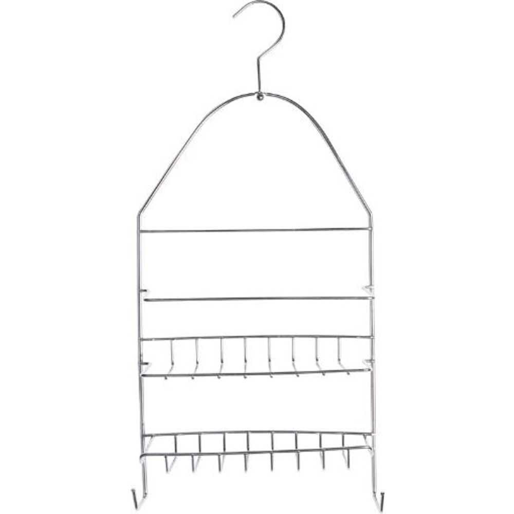 TENDANCE Dvostruka polica za tuš 22,8x9x46cm Metalik siva slika 1