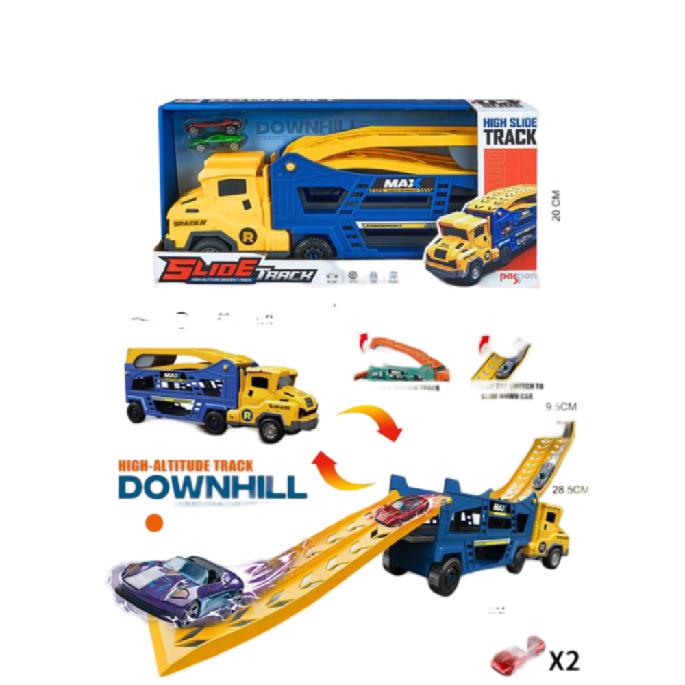 MKV541651 Kamion sa stazom i automobilom 43x11cm slika 1