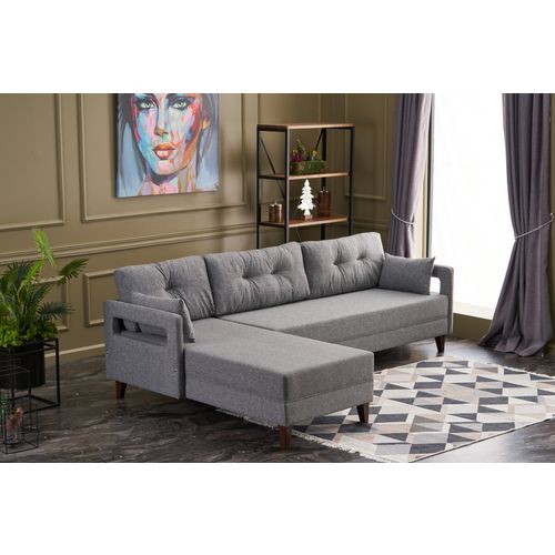 Atelier Del Sofa Kutna garnitura, Sivo, Comfort Left - Grey slika 2