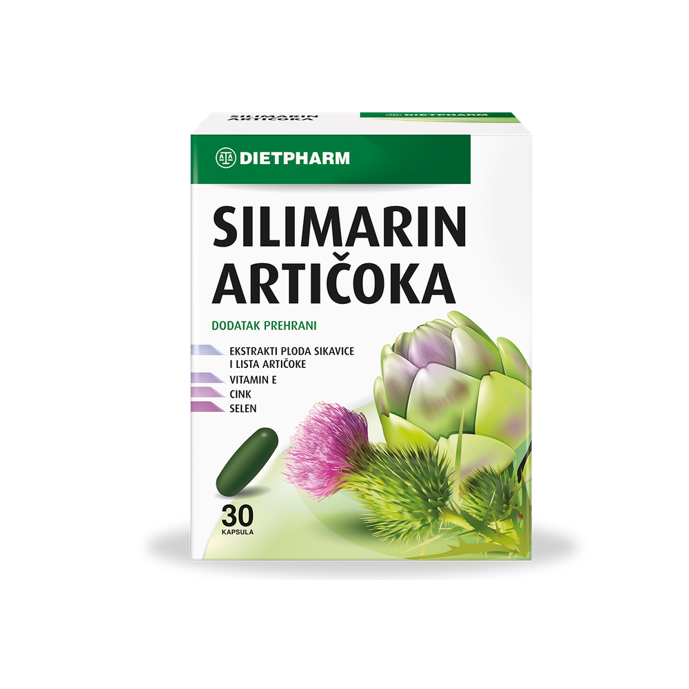 DIETPHARM SILIMARIN + ARTIČOKA - 30 KAPSULA slika 1