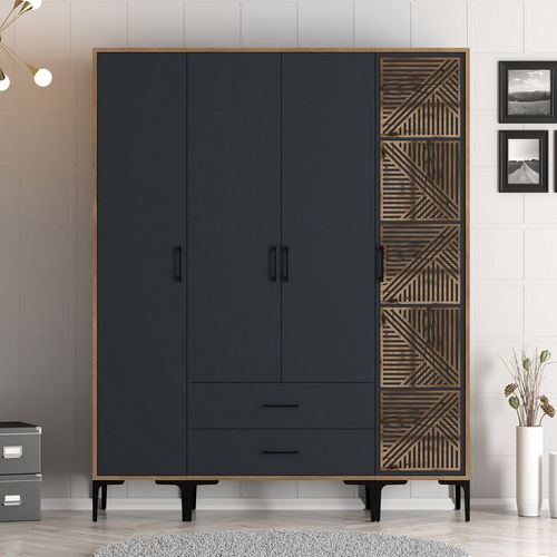 Kumsal STP - Walnut, Anthracite Walnut
Anthracite Wardrobe slika 1