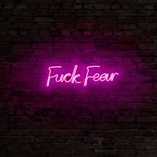 Wallity Ukrasna plastična LED rasvjeta, Fuck Fear - Pink slika 2