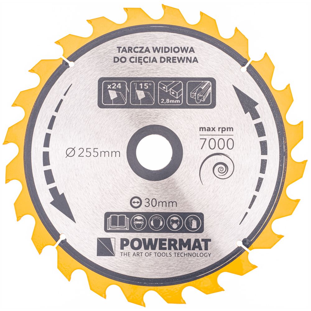 Karbidna lista pile za drvo 255x30 24z TDD-255x30x24Z slika 5