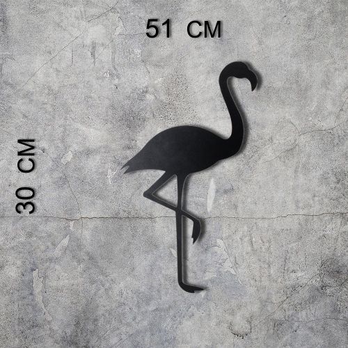 Wallity Metalna zidna dekoracija, Flamingo Silhouette slika 3