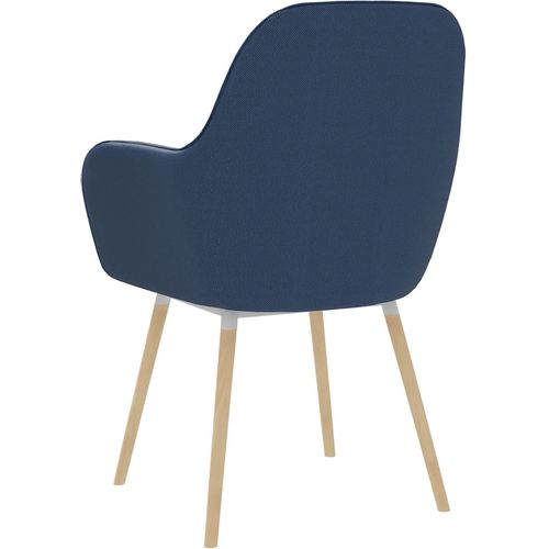Blagovaonske stolice s naslonima za ruke 2 kom plave od tkanine slika 21