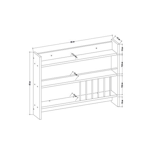 Kolin - Oak Oak Kitchen Shelf slika 4