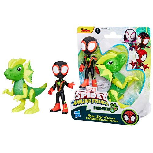 Marvel Spidey and his Amazing Friends Miles Spin Morales & Marvels Electrosaurus figure slika 3