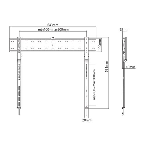 SBOX stalak PLB-7036F (43-80"/40kg/600x300) slika 17