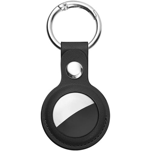 Techsuit - sigurni kožni držač (SLH1) - Apple AirTag torbica s metalnim prstenom - crni slika 1