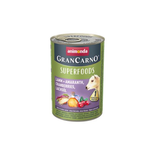 Animonda GranCarno Pas Superfoods Janjetina + Amarant, Brusnica, Lososovo ulje, 400 g slika 1