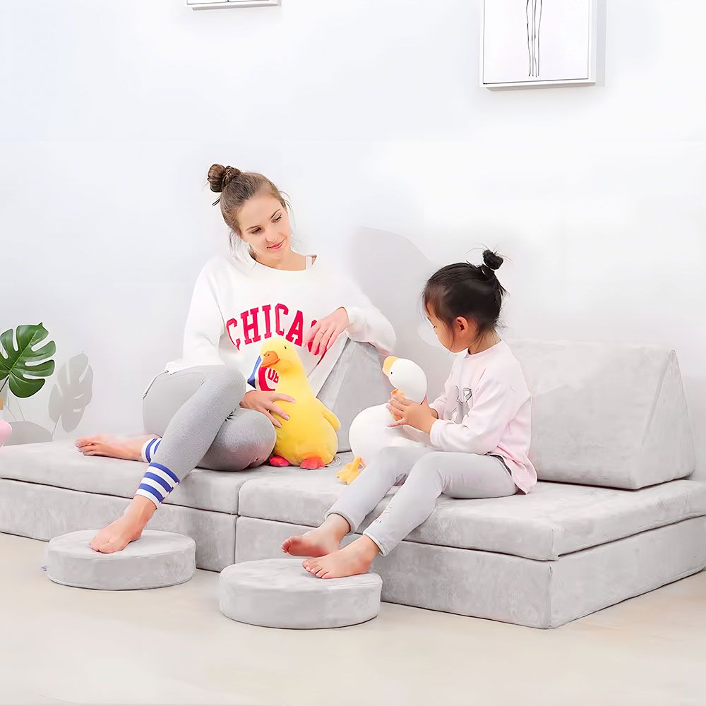 Ecotoys DIY modularna sofa sa 8 jastuka - siva slika 2