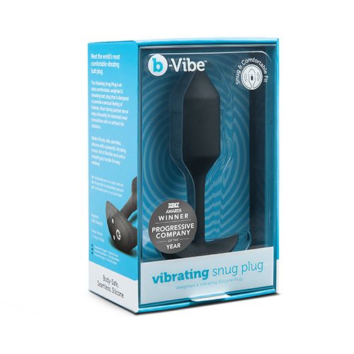 Vibrirajući analni čep B-Vibe - Snug Plug 2 M, crni slika 9