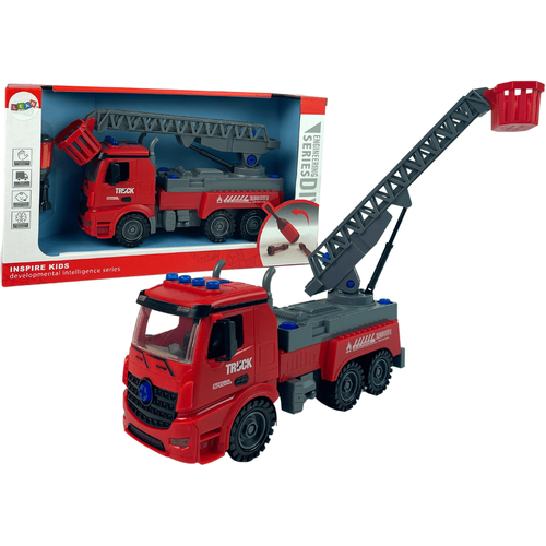 Dječji DIY vatrogasni kamion s odvijačem, crveni slika 4