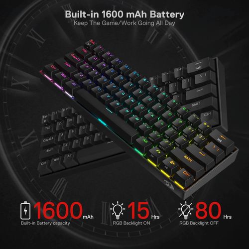 KEYBOARD - REDRAGON DRACONIC K530RGB PRO BT/WIRED MECHANICAL BROWN SWITCH slika 2