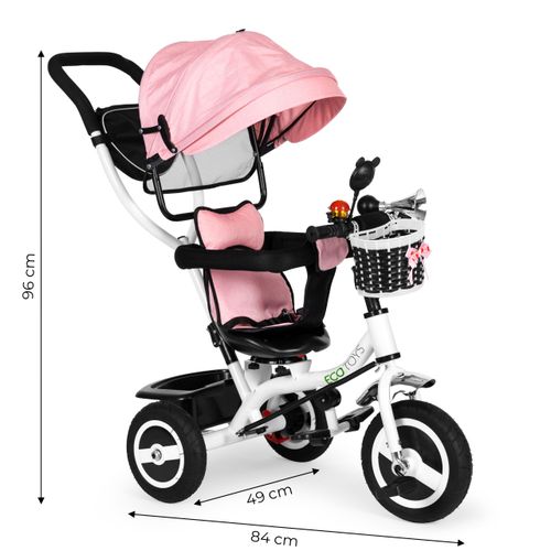 Ecotoys tricikl, pink  slika 7