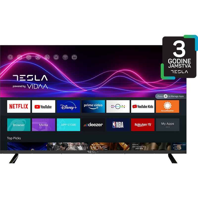 Tesla Tesla TV 43M325BFS, 43″ VIDAA OS, Hotel mode, FHD image