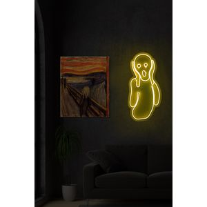 Wallity Ukrasna plastična LED rasvjeta, Scream - Yellow