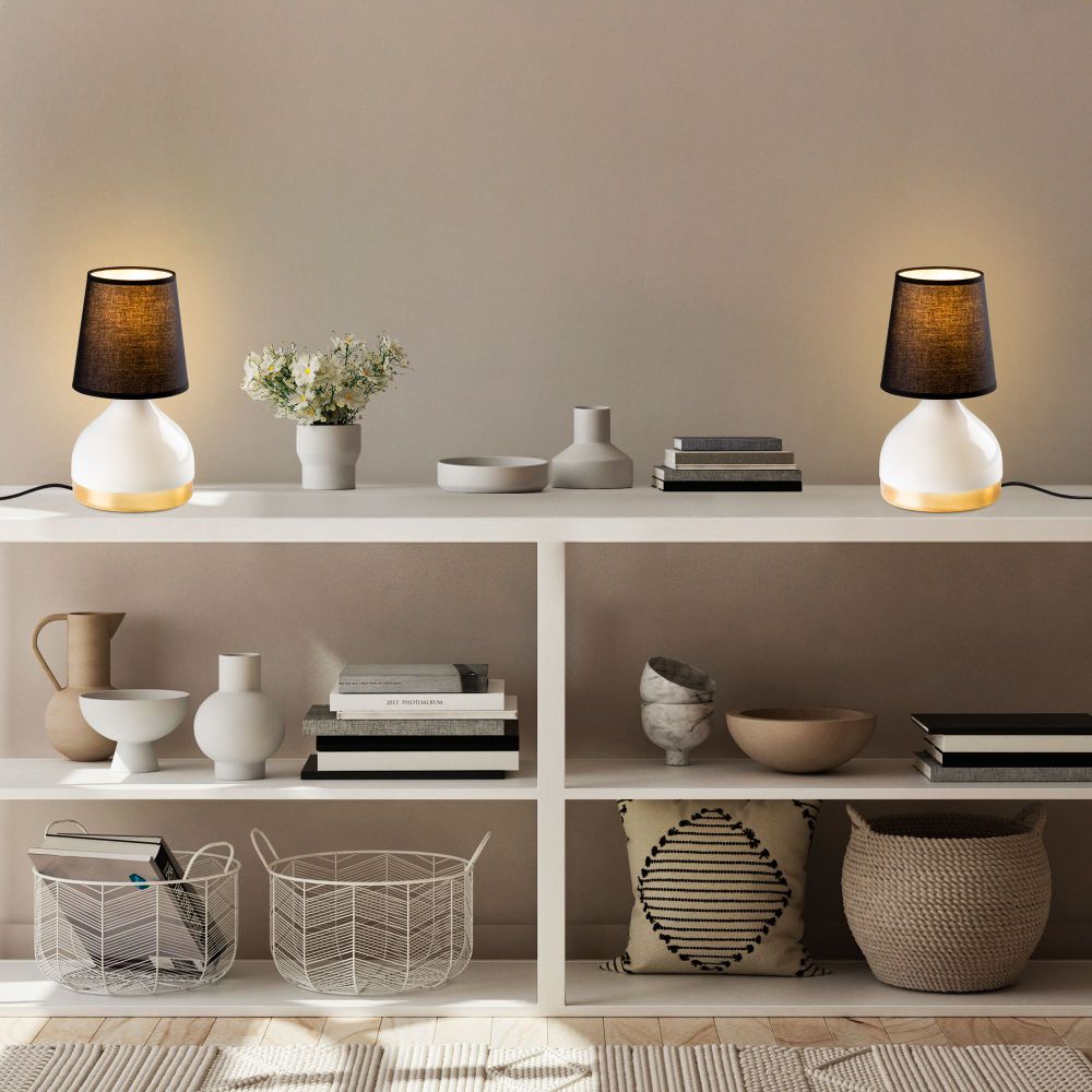 Set Stonih Lampi Yıldo - 8021 - Boje: Bijela i Crna (2 Komada) slika 2