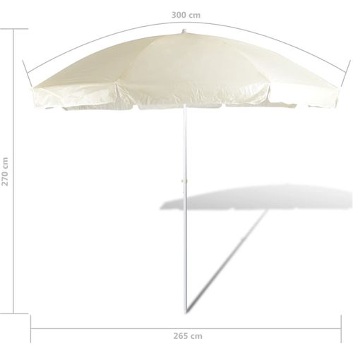 Suncobran za plažu boja pijeska 300 cm slika 26