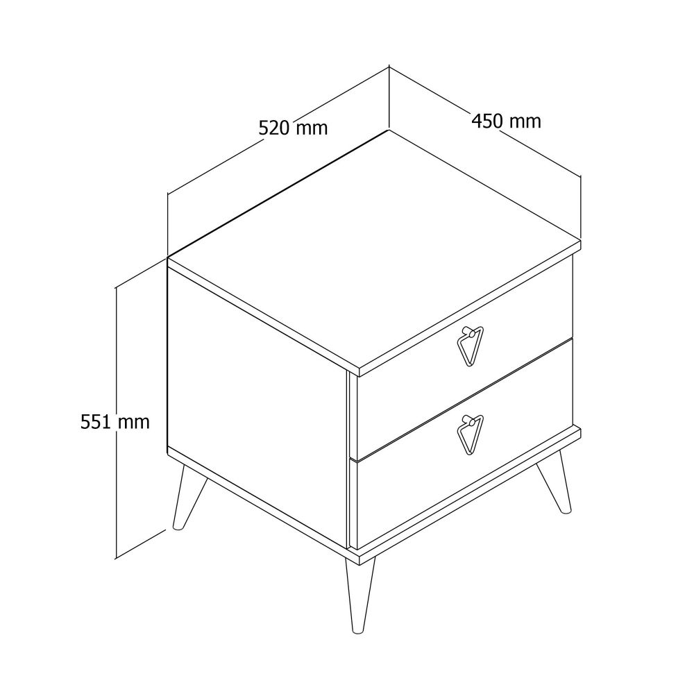 Versa-Ce 3636 Oak
White Nightstand slika 5