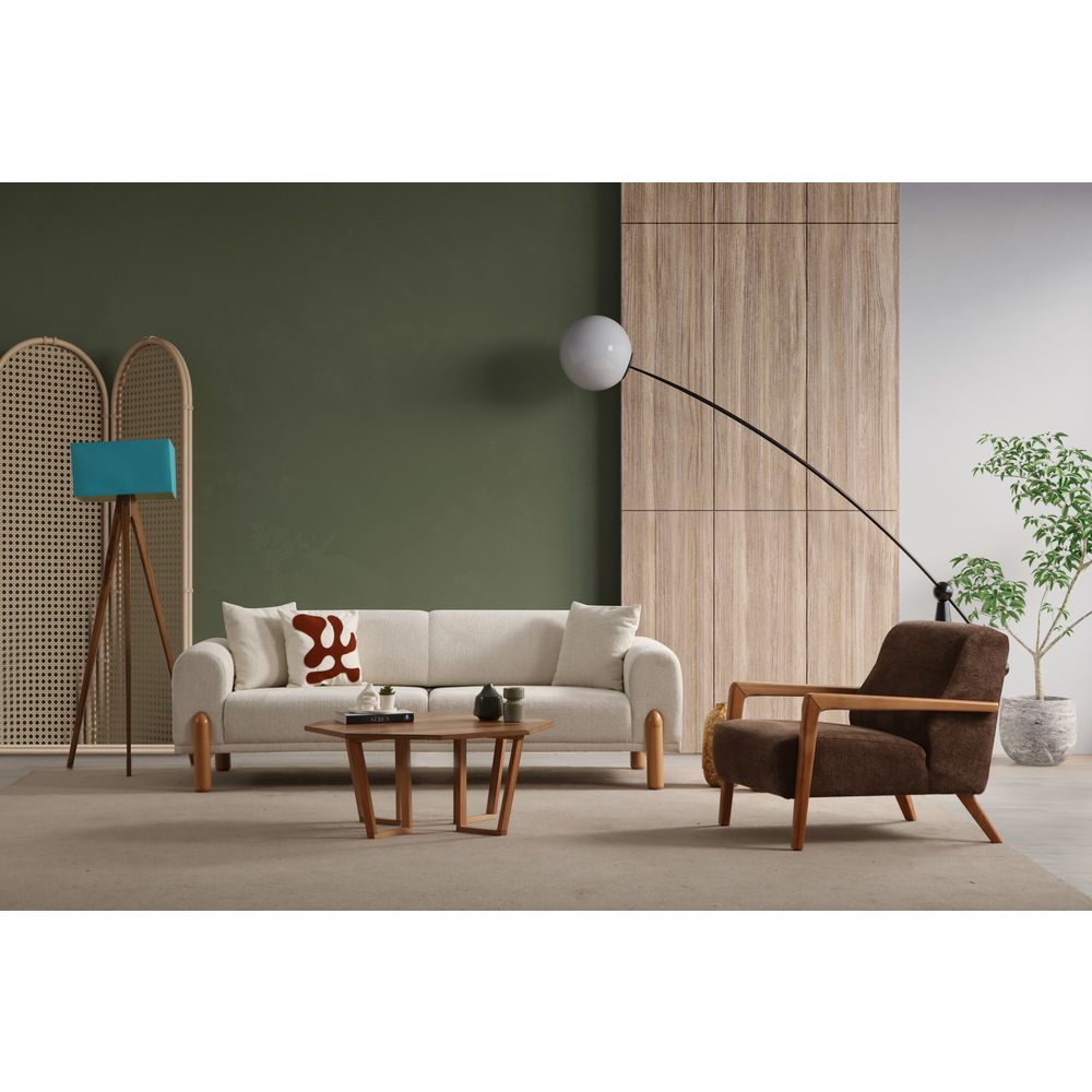 Lyke 3-Sjedalna Sofa na Razvlačenje - Krem slika 4