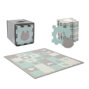 Kinderkraft Podloga za igru LUNO SHAPES 3D 185x165cm, Mint