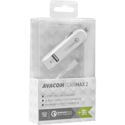 Avacom autopunjač CarMAX2, 2xQualcomm Quick Charge slika 1