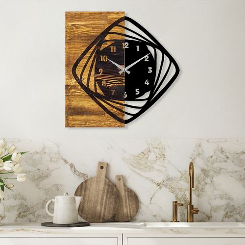 Wallity Ukrasni drveni zidni sat, Wooden Clock 4 slika 2