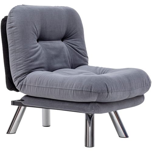 Atelier Del Sofa Fotelja na razvlačenje, Sivo, Misa Small Solo - Grey slika 4