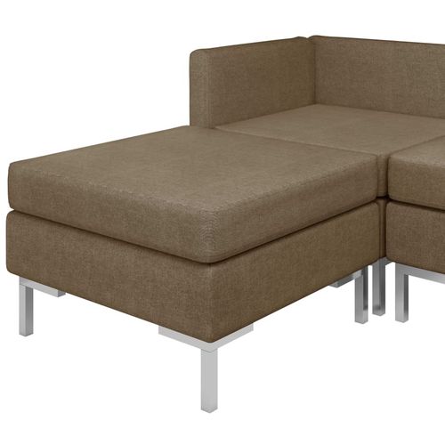 9-dijelni set sofa od tkanine smeđi slika 28