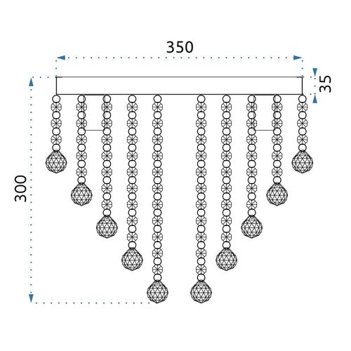 TOOLIGHT Kristalna stropna svjetiljka Plafon APP514-5C Cristal slika 7