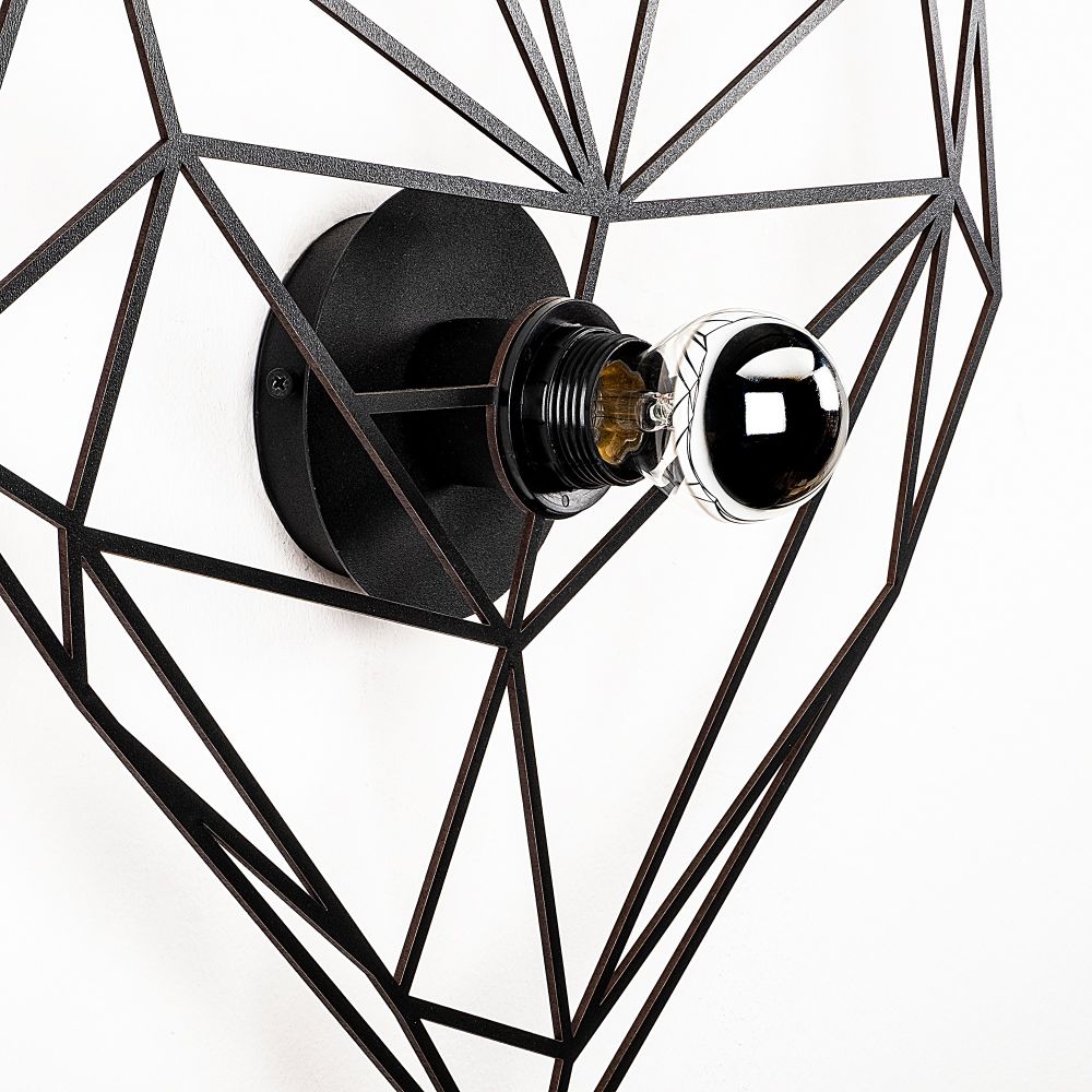 W-046 Crna Zidna Lampa slika 4