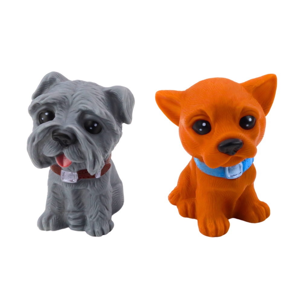 Set figurica slatkih pasa i štenaca od gume 8 cm, 6 komada slika 2