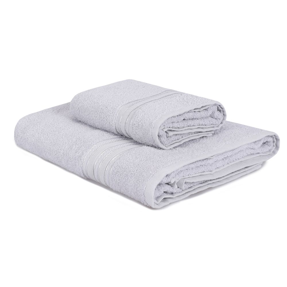 Set peškira (2 komada) Dora, boja: siva slika 1