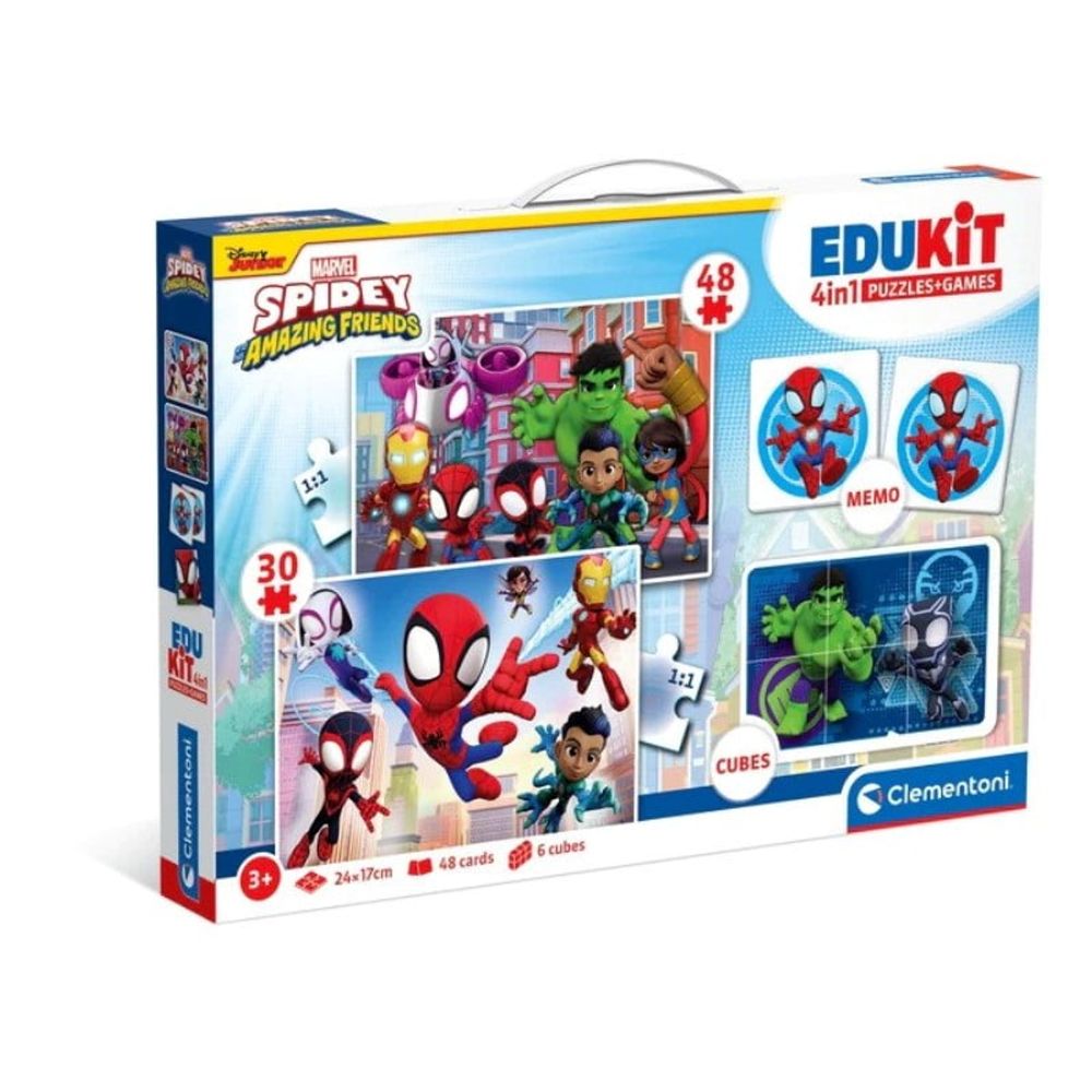 Clementoni CL18295 EDUKIT 4U1 Puzzle + Igre Spidey slika 1