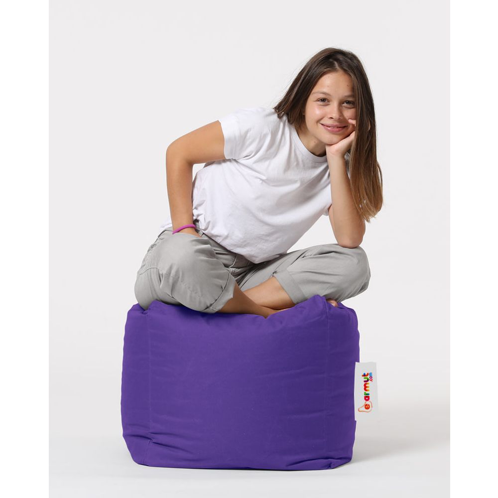 Kvadratni Puf - Ljubičasti Vrt Pouffe slika 1