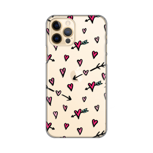 Torbica Silikonska Print Skin za iPhone 12/12 Pro 6.1 Hearts Pattern slika 1